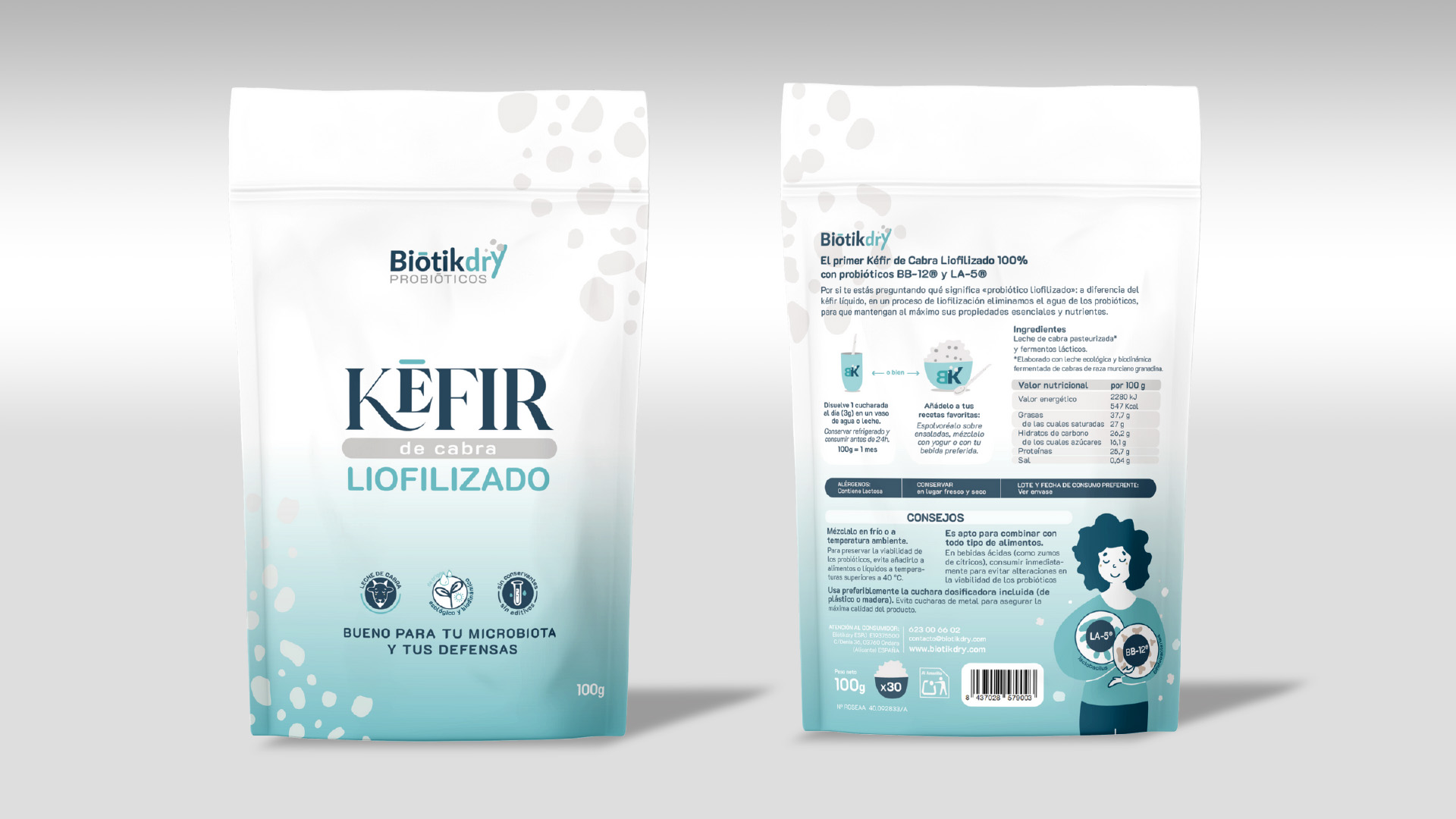 Mockup Kéfir liofilizado